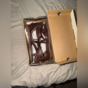 a.n.a Brown Strappy women's Sandals